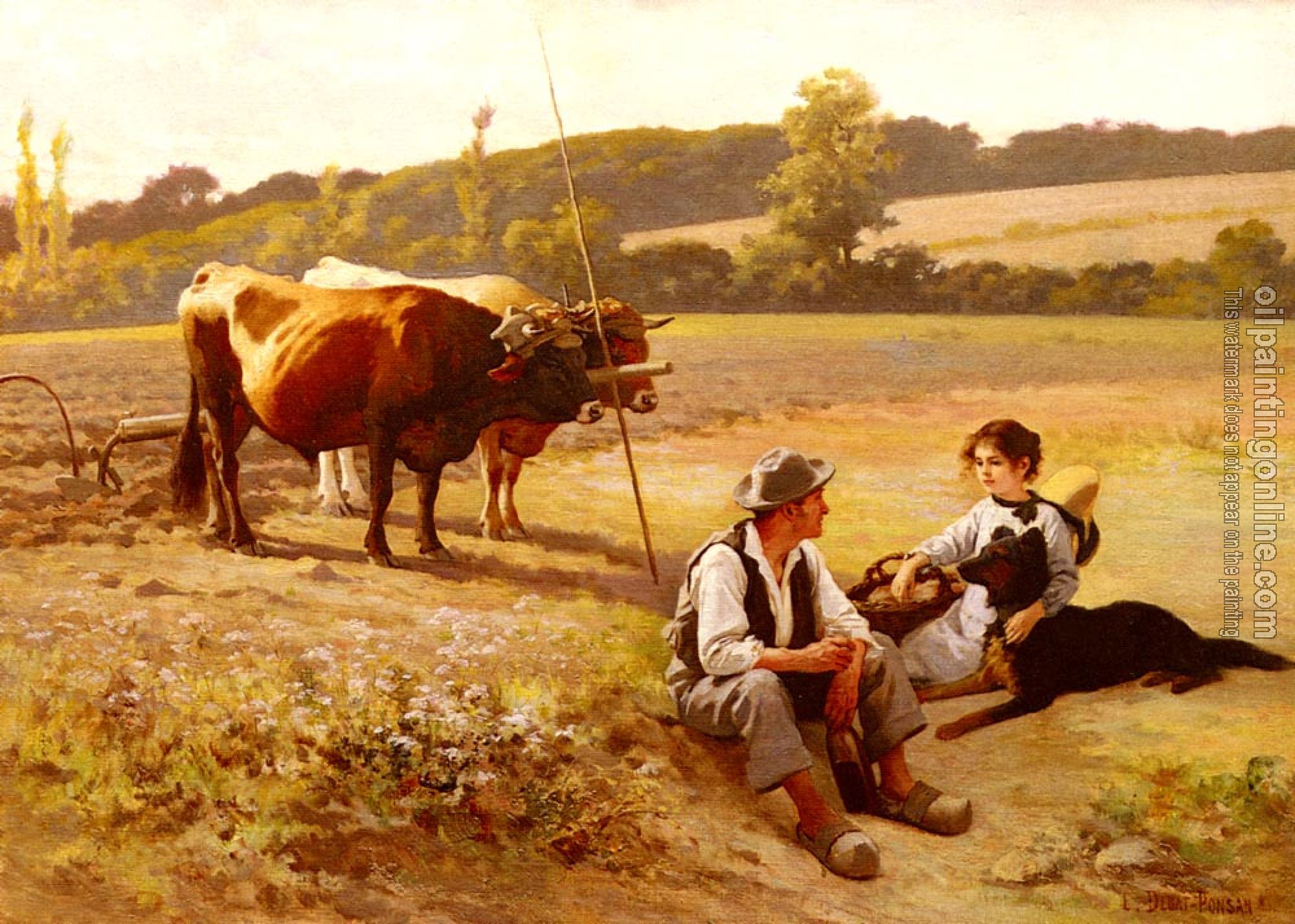 Debat-Ponsan, Edouard Bernard - Rest In The Fields